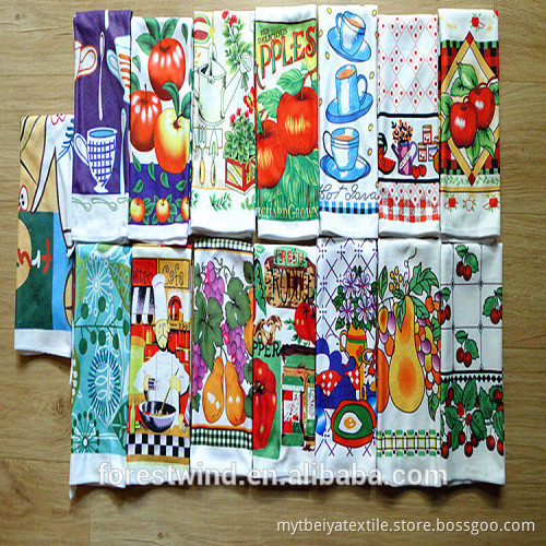 Factory Price Terry Printed Cotton Kitchen Tea Towel